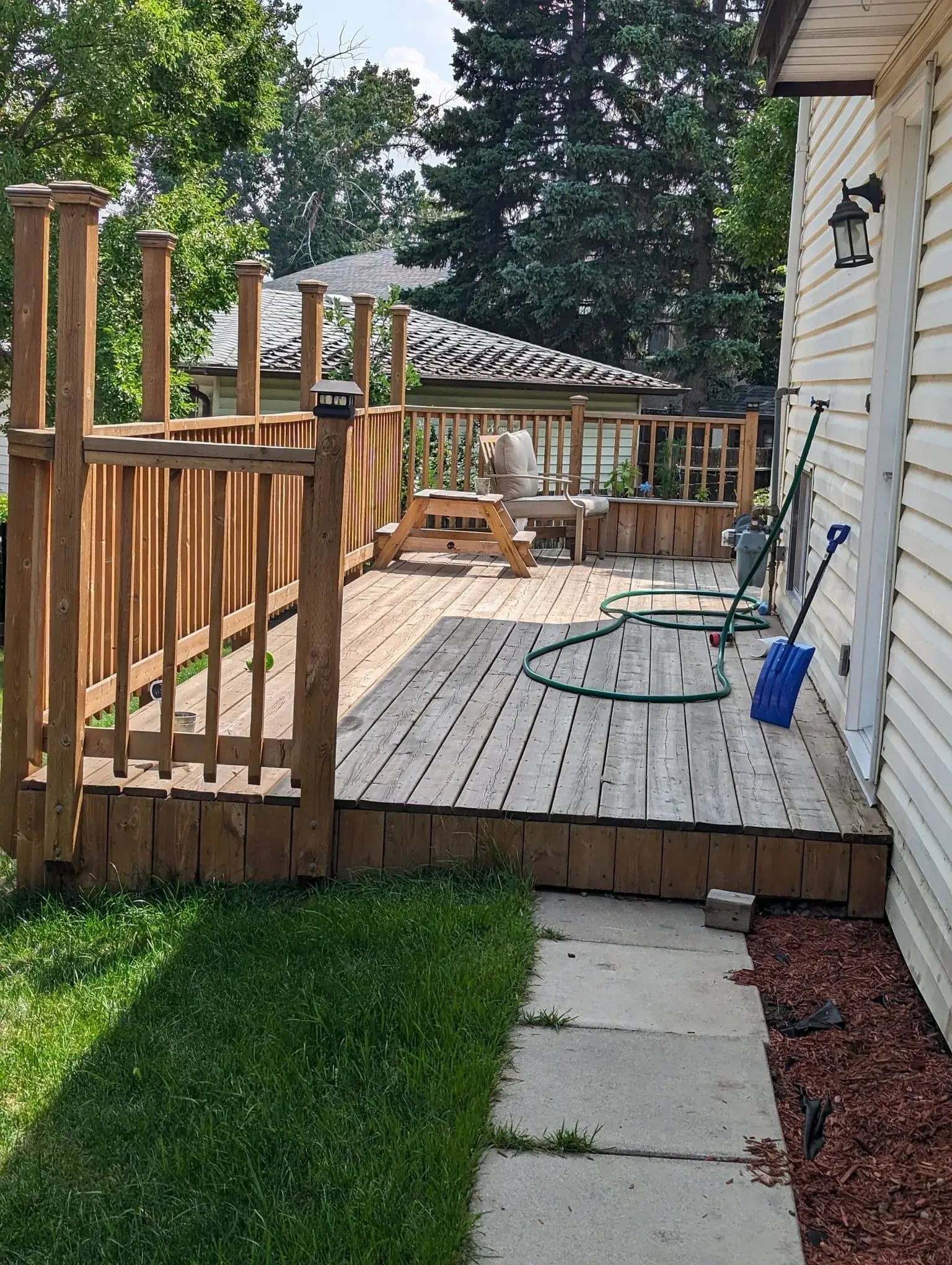 Completed backyard deck